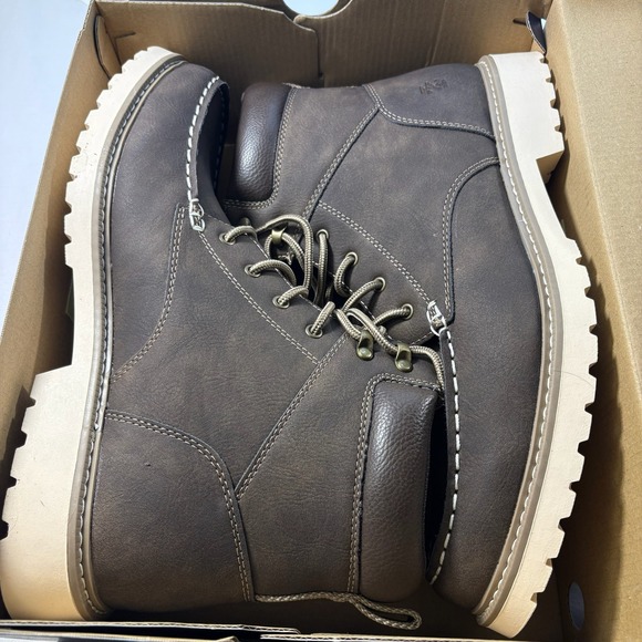 IZOD Miles Moc Toe Boots Mens 13 Brown NEW - Picture 4 of 6